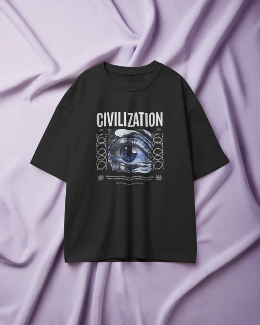 Civilization | CAPO – Serie Esclusiva | T-Shirt Oversize in Cotone Premium (Stampa Frontale)